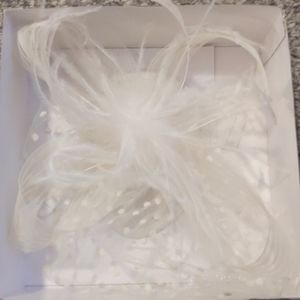 Birdcage wedding cap